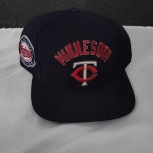 Minnesota Twins Black and Red Cap